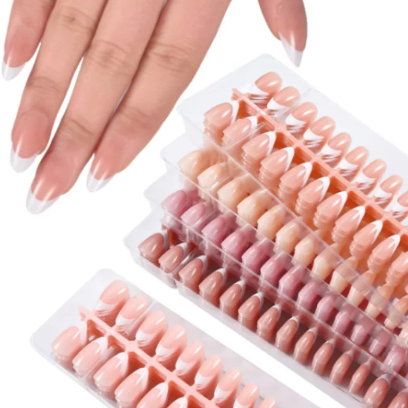150-Pack French Matte False Nails – Nude Pink Ballet Tips False Nail Tips SWANS