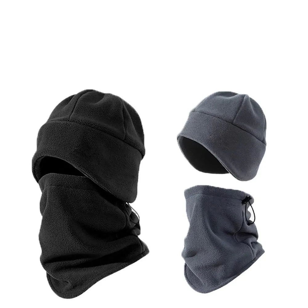 Polar Fleece Hat & Scarf Set – Windproof Winter Cap Hat & Scarf Set SWANS