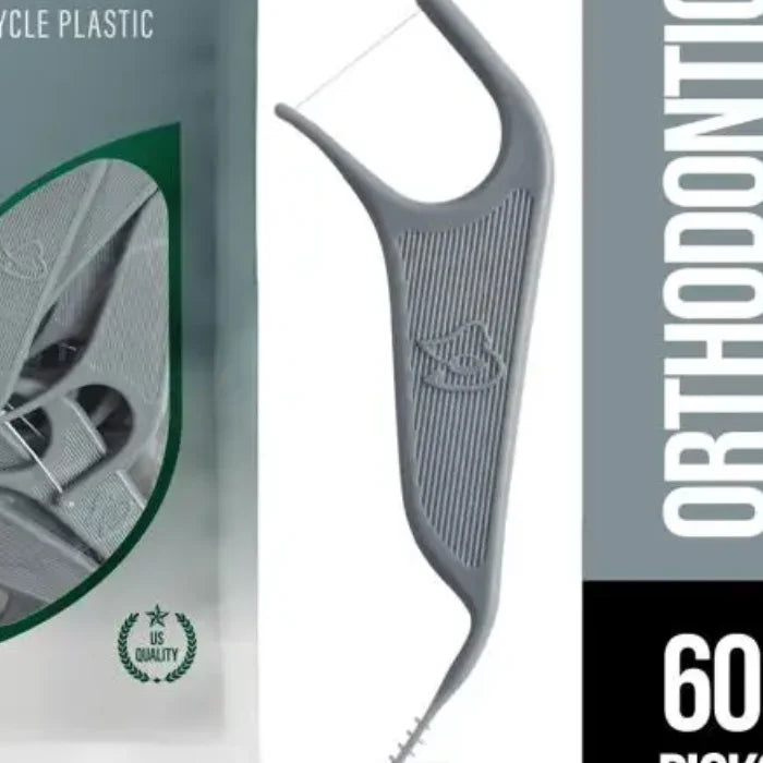 60-Pack Orthodontic Flossers for Braces – Dental Floss Picks Orthodontic Floss Picks SWANS