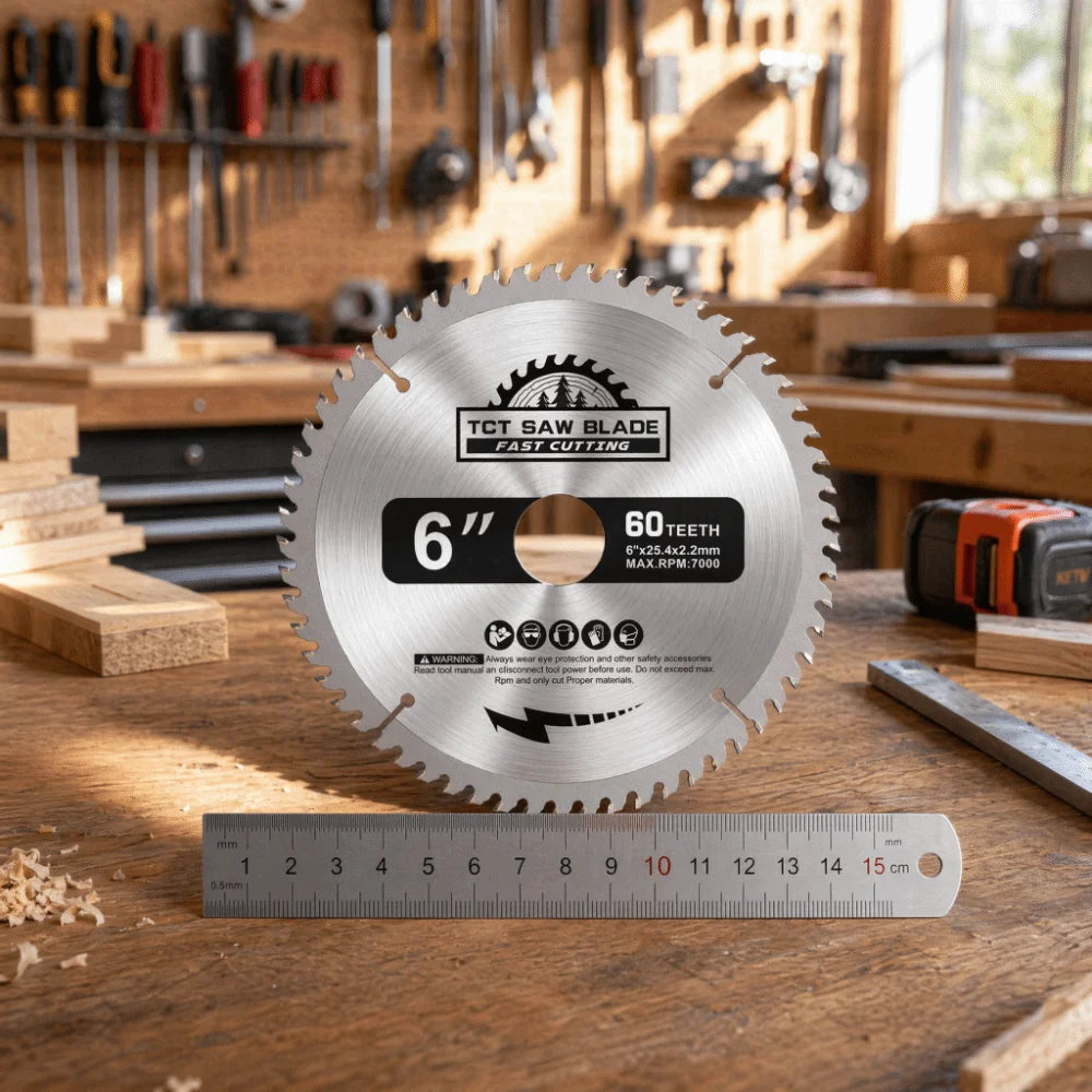 6-Inch 60-Tooth Carbide Circular Saw Blade – 25.4mm Arbor Circular Saw Blade SWANS