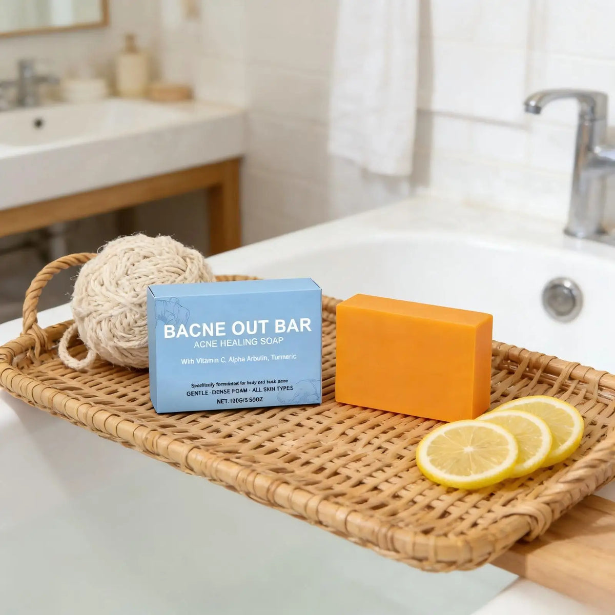 SWANS Turmeric Vitamin C Soap Bar – Oil Control & Brightening Exfoliating Soap Bar SWANS