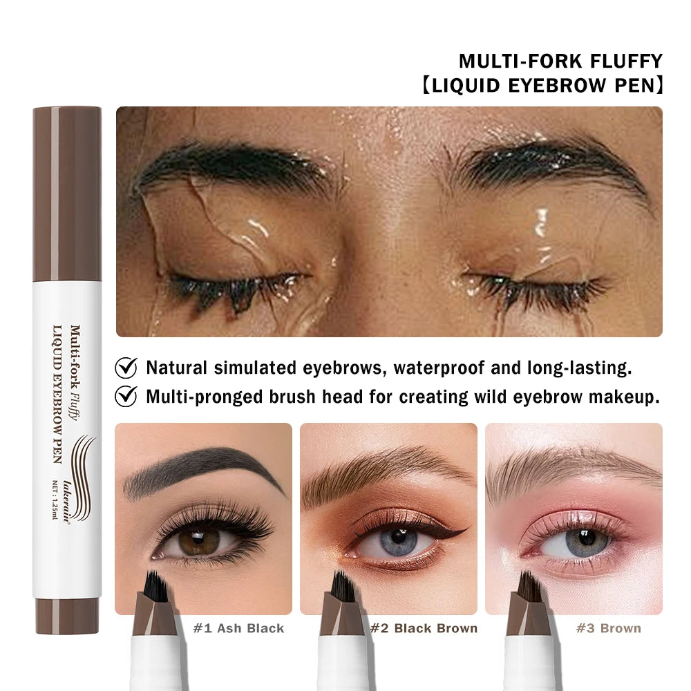 4D Microblading Eyebrow Pen – Waterproof Fork Tip Brow Pencil Eyebrow Pen SWANS