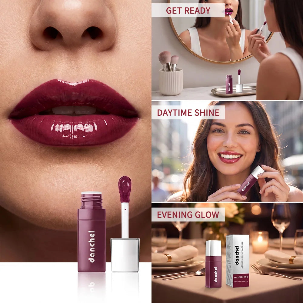 Danchel Mirror Shine Lip Tint – Waterproof Glossy Lacquer 10ml Glossy Lip Tint SWANS