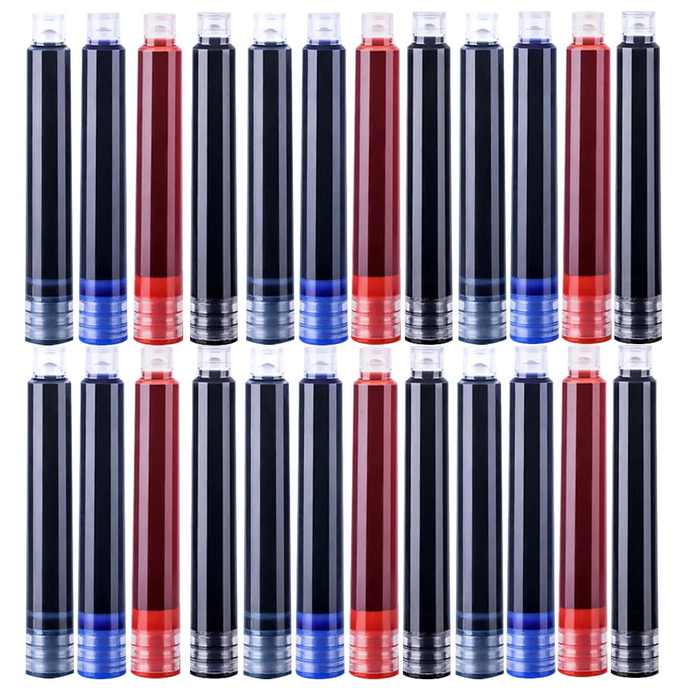 50-Pack Fountain Pen Ink Cartridges – Erasable Black & Blue Pen Ink Cartridges SWANS