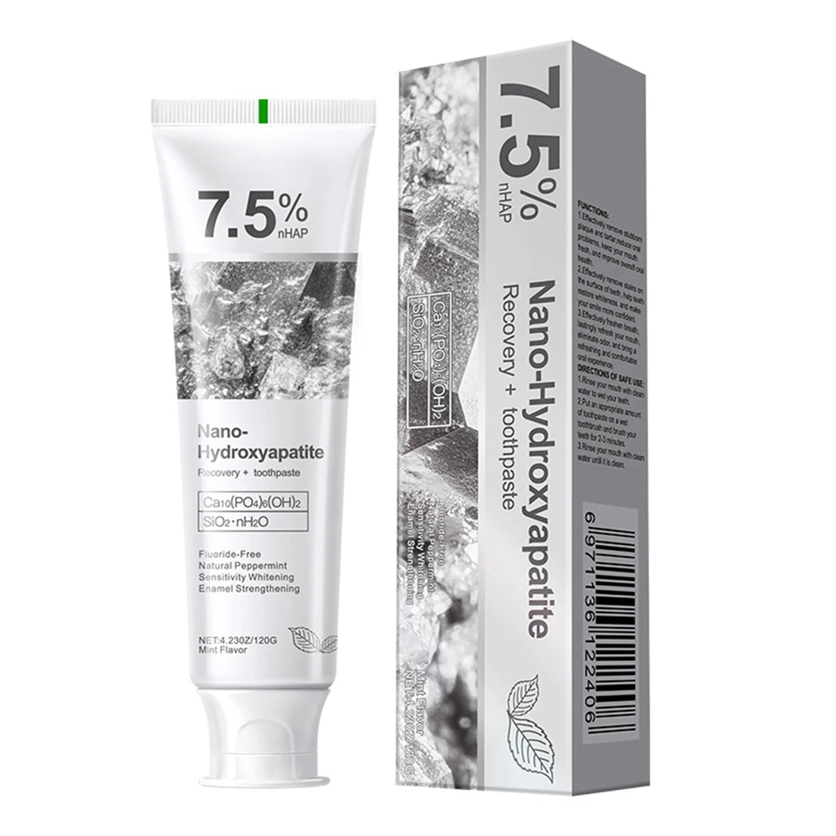 SWANS 7.5% Hydroxyapatite Toothpaste – Enamel & Sensitive Care Hydroxyapatite Toothpaste SWANS 120g 2Pcs