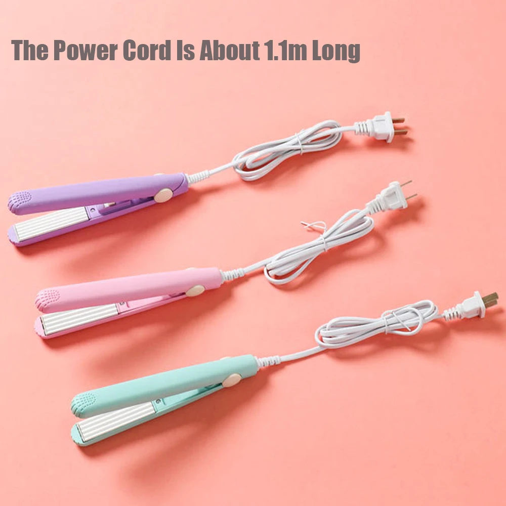 YIBER Mini Ceramic Wave Hair Curler & Straightener 3-in-1 Hair Curler & Straightener SWANS