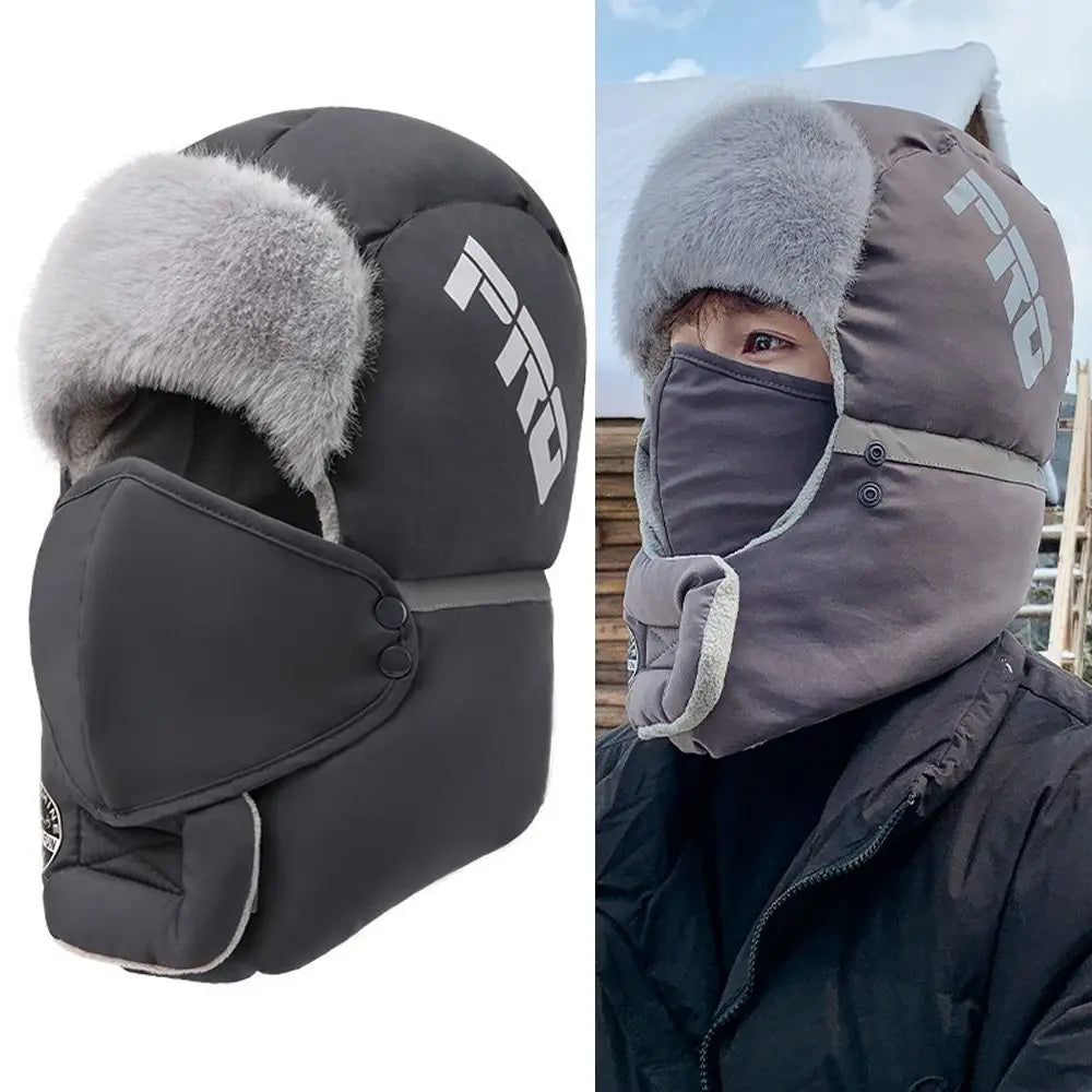 Winter Thermal Trapper Hat – Unisex Faux Fur Ear Flap Bomber Winter Trapper Hat SWANS