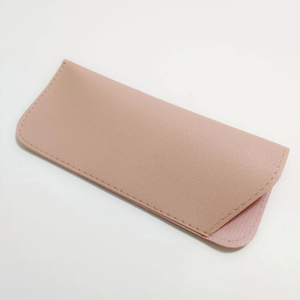 Soft PU Leather Eyeglasses Pouch – Portable Glasses Case Eyeglasses Case SWANS Pink