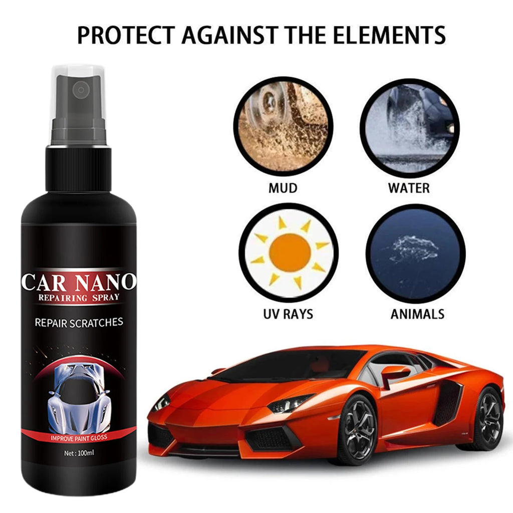 Car Nano Scratch Repair & Polish Spray – Glasscoat 100ml Car Polish Spray SWANS