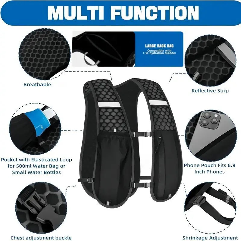 Lightweight Hydration Vest Pack for Running, Hiking & Cycling Hydration Vest Pack SWANS