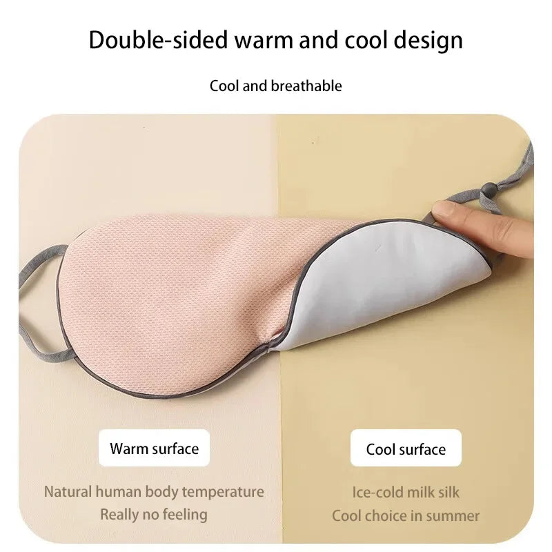 Korean Ice Silk Sleep Mask – Dual Cool & Warm Blackout Eye Mask Sleep Eye Mask SWANS