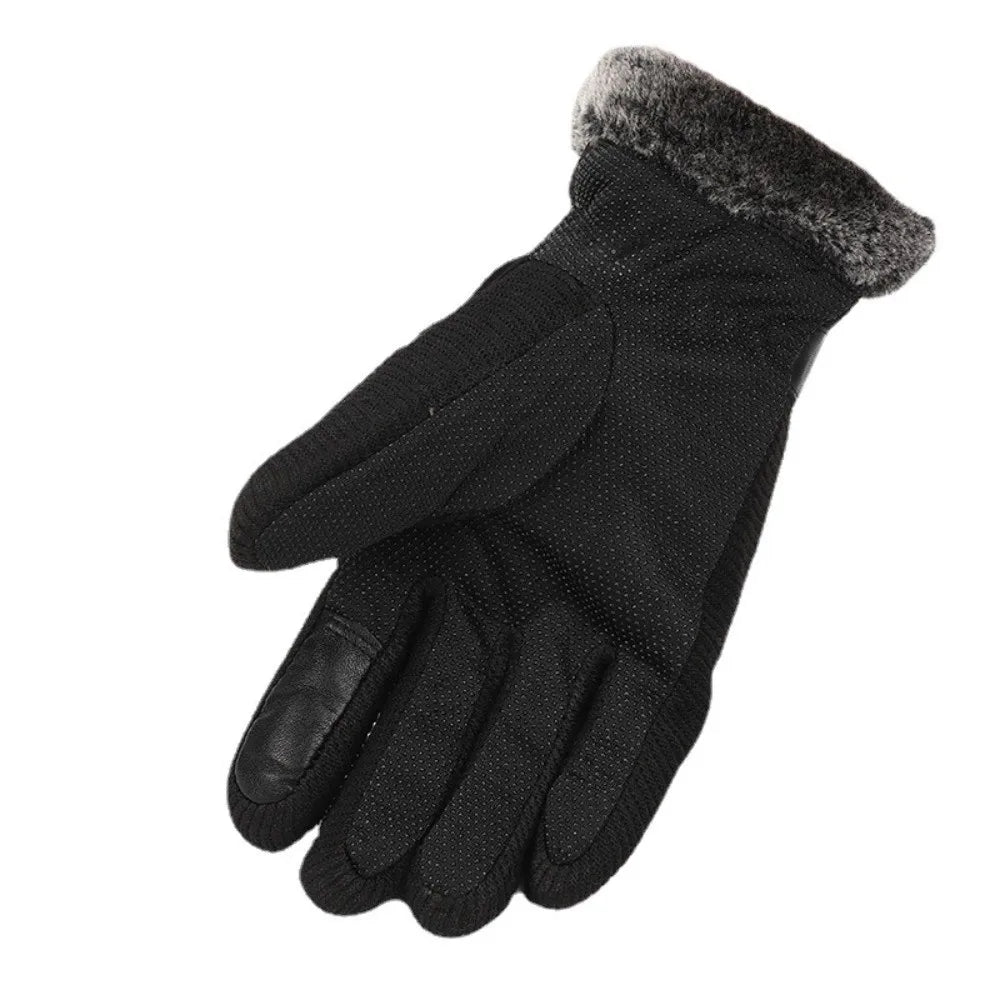 Windproof Touch Screen Leather Cycling & Motorcycle Gloves Cycling Winter Gloves SWANS