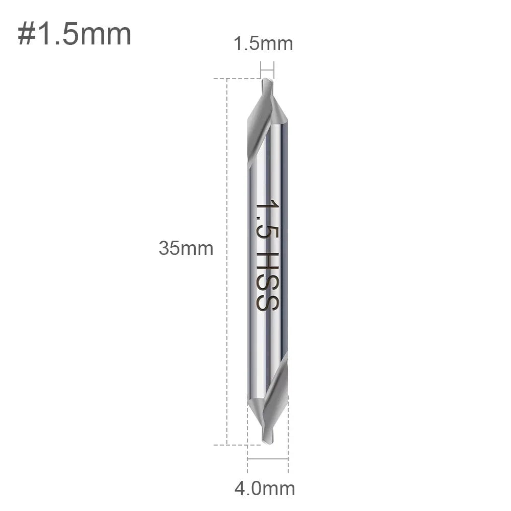 HSS Center Drill Bits 60° – 1mm to 6mm Metal Drilling Set Center Drill Bit SWANS 1.5mm