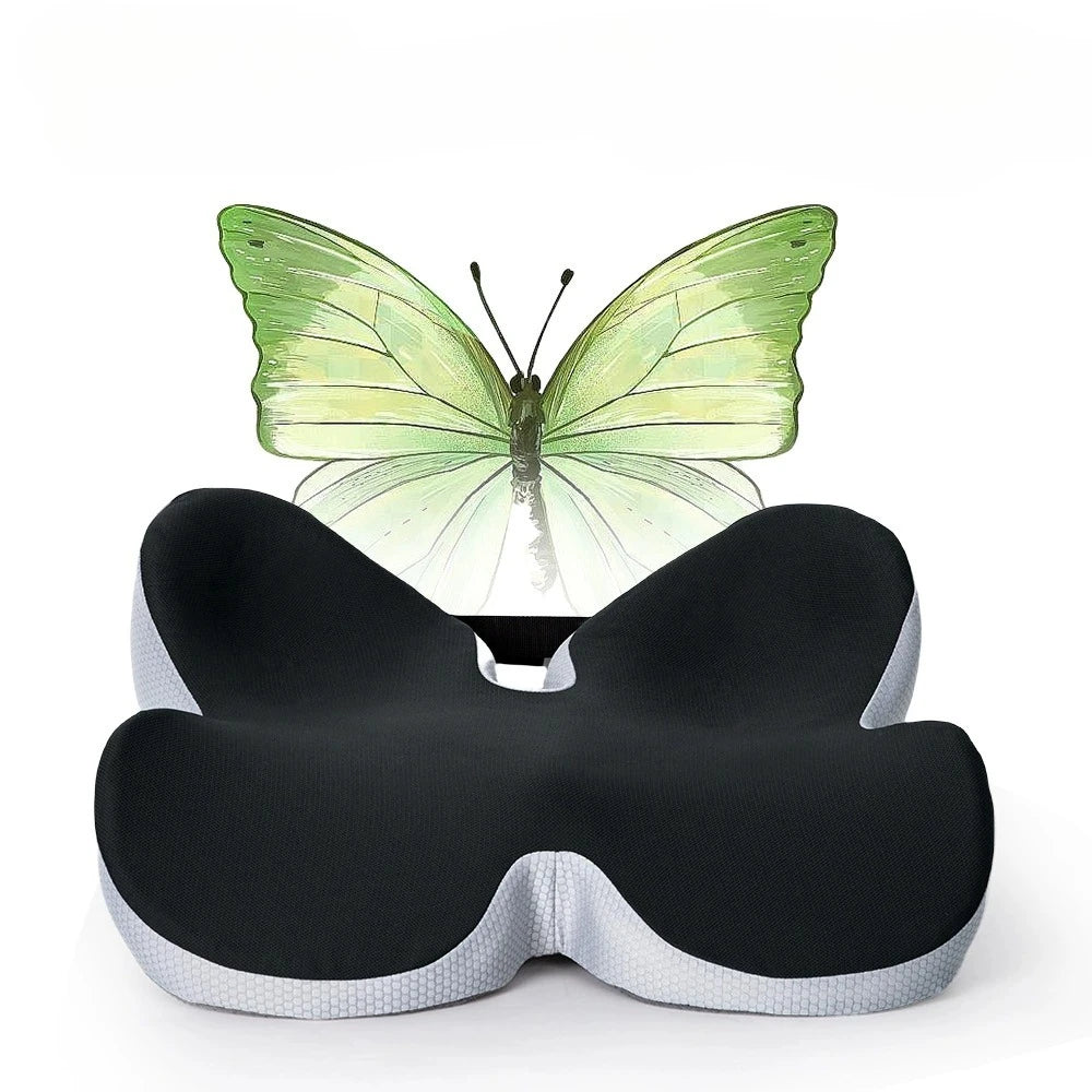 SWANS Ergonomic Memory Foam Butterfly Seat Cushion | Office & Car Memory Foam Seat Cushion SWANS