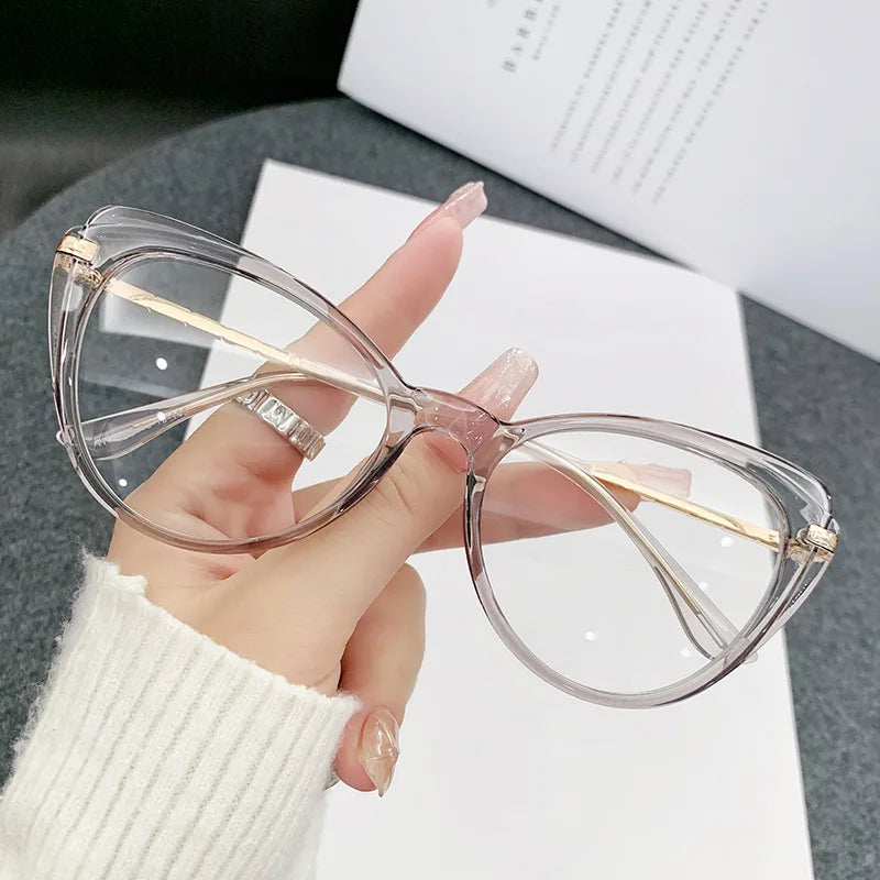 Cat Eye Blue Light Blocking Glasses – Unisex Flat Eyewear Blue Light Glasses SWANS C4