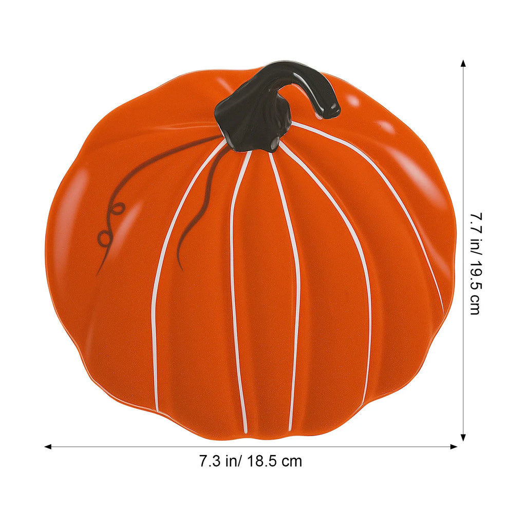 WINOMO Pumpkin Ceramic Dinner Plate | Fall Serving Tray Ceramic Dinner Plate SWANS