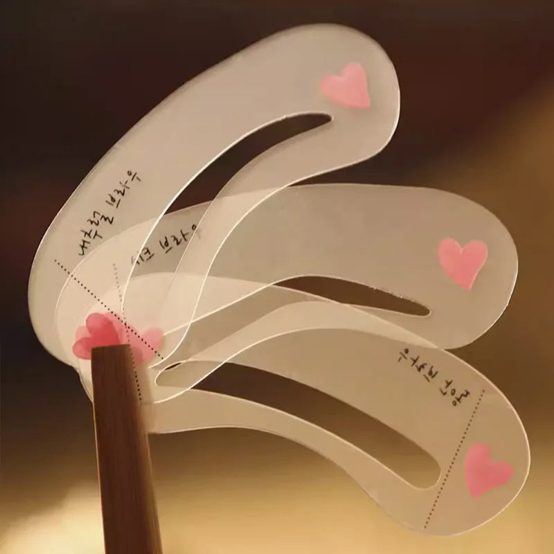 Eyebrow Trimmer Scissor with Comb & 6 Stencil Templates Kit Eyebrow Grooming Kit SWANS