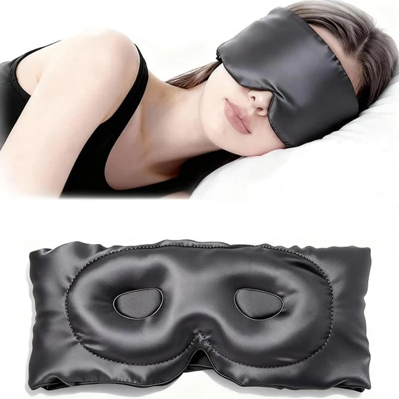 Luxury 100% Pure Silk Sleep Eye Mask – 3D Contoured Silk Sleep Mask SWANS