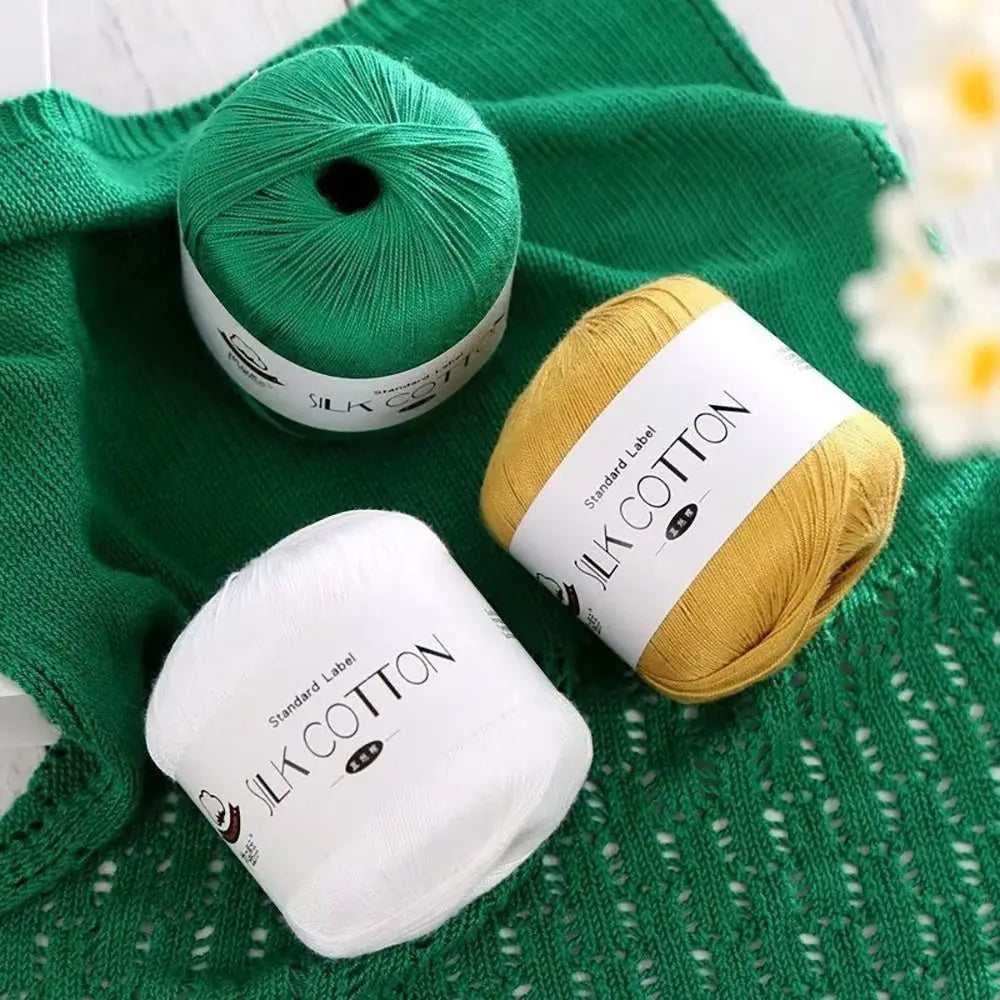 Milk Cotton Silk Yarn 50g – Soft DIY Crochet & Knitting Yarn Crochet Knitting Yarn SWANS
