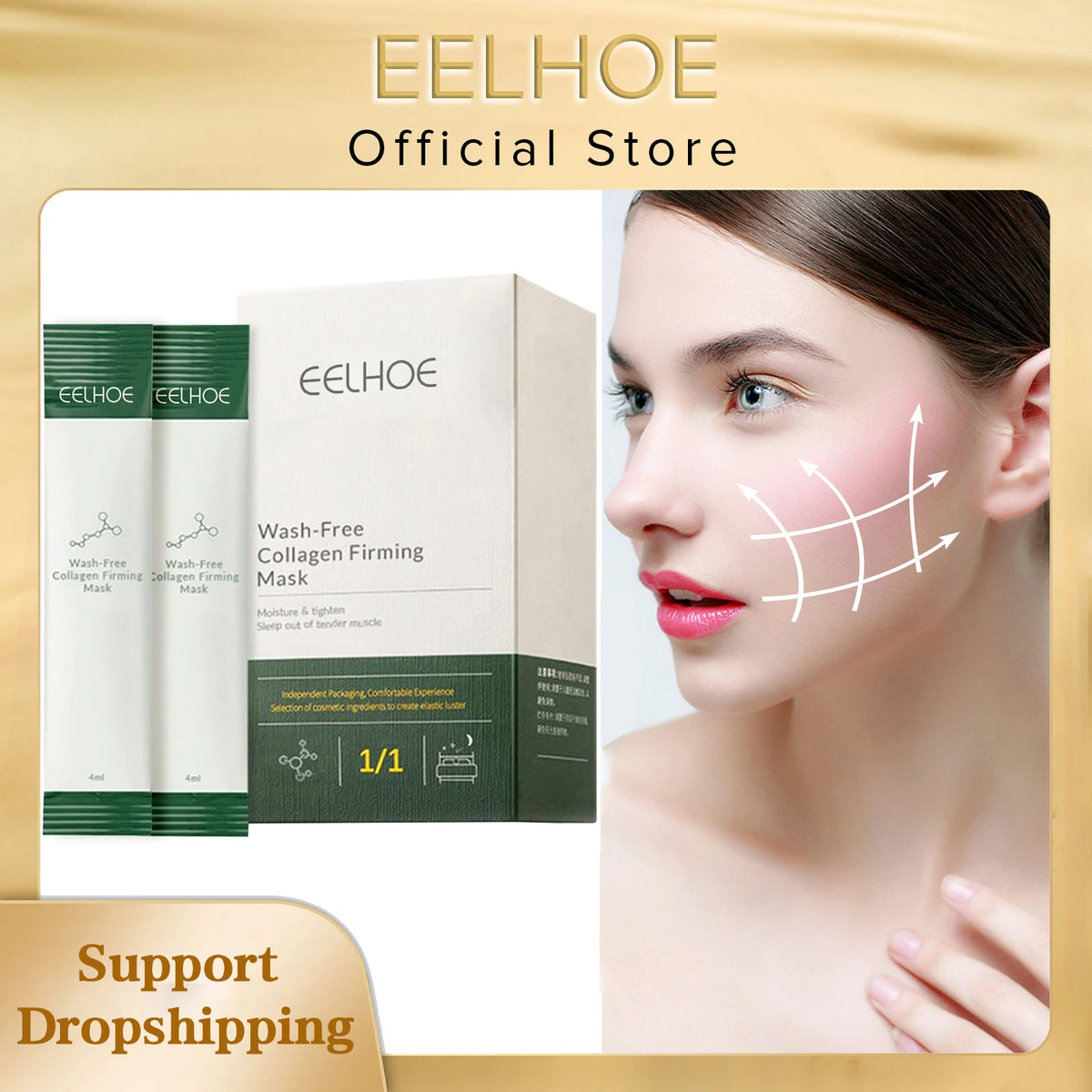 20-Pack Collagen Firming Sleeping Face Mask – Hydrating Overnight Sleeping Face Mask SWANS