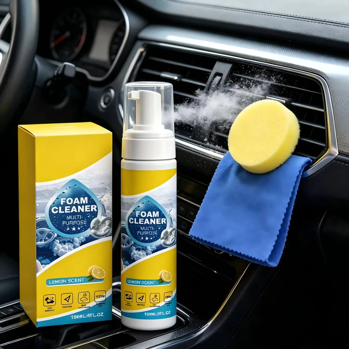 SWANS Foam Car Interior Cleaner 150ml – Leather & Upholstery Kit Car Interior Cleaner SWANS
