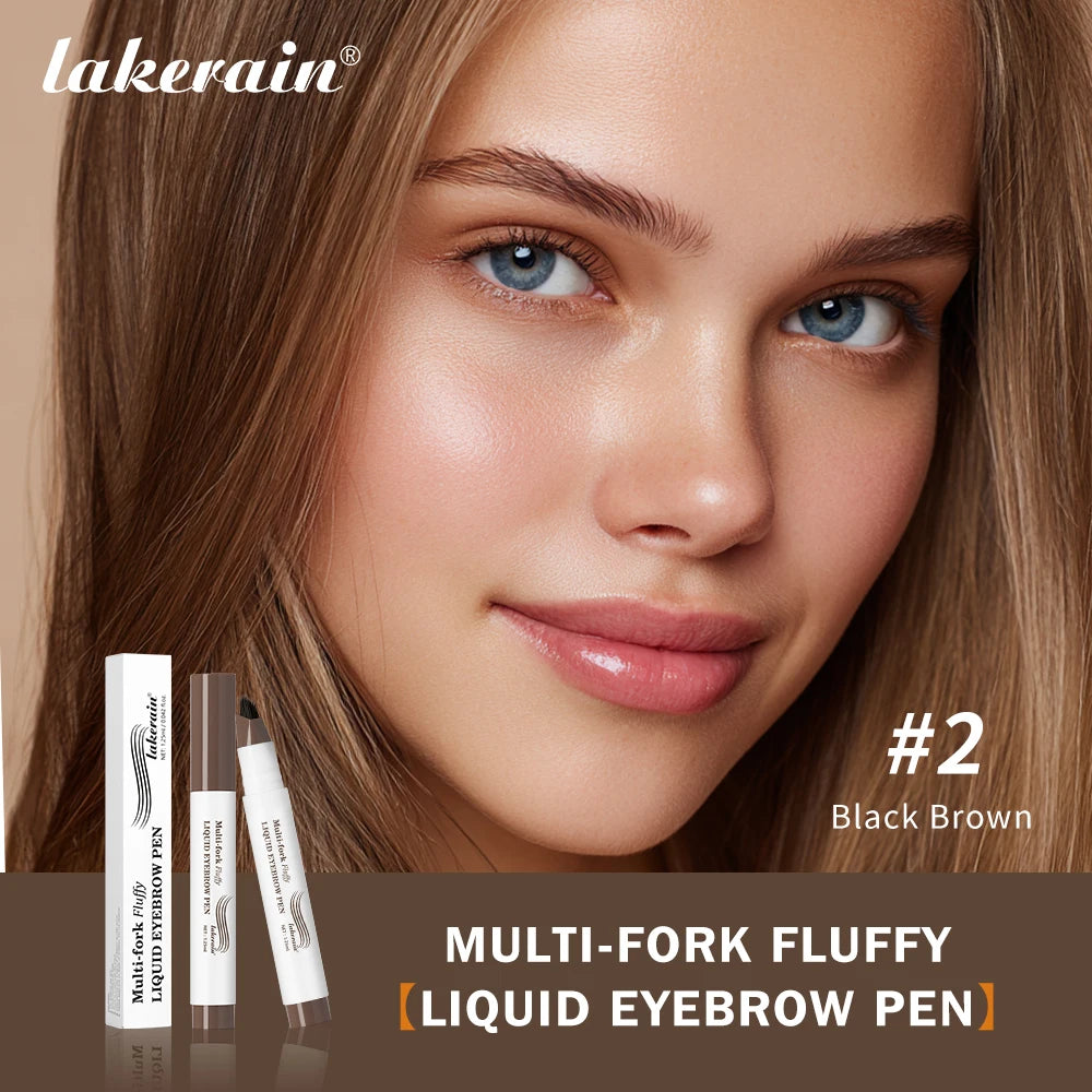 Lakerain Multi-Fork Fluffy Liquid Eyebrow Pen – Waterproof Liquid Eyebrow Pen SWANS