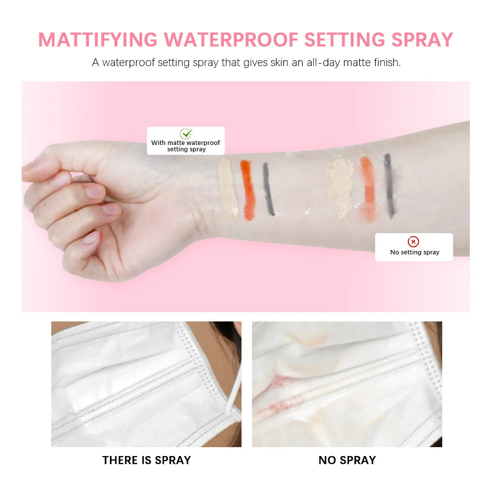Lakerain Mattifying Setting Spray – Waterproof Oil Control 60ml Makeup Setting Spray SWANS