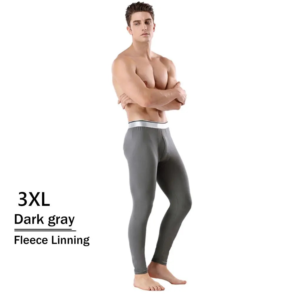 Men's Fleece Lined Thermal Long Johns Winter Base Layer Pants