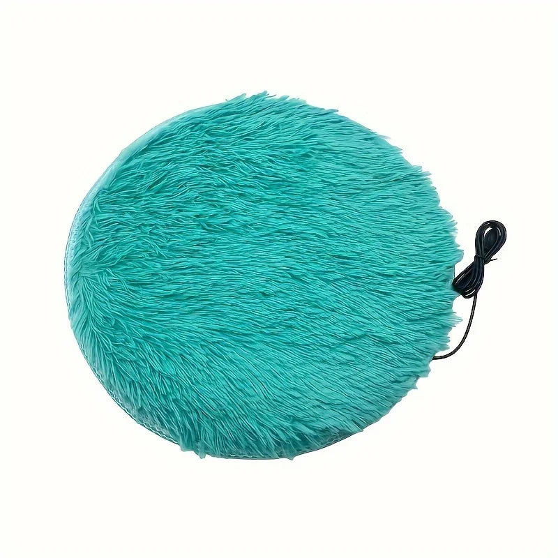 USB Electric Heated Pet Mat – Plush Warming Pad for Dogs & Cats Heated Pet Mat SWANS Blue