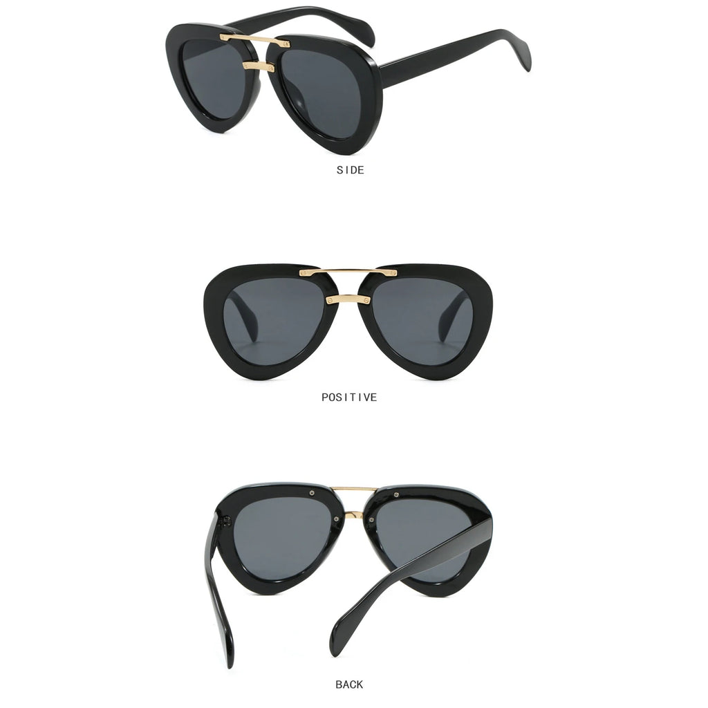 TOYEARN Pilot Sunglasses UV400 Big Frame Vintage Unisex Pilot Sunglasses SWANS