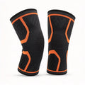 2-Pack Silicone Sport Knee Sleeves – Basketball, Cycling & Skating Sport Knee Sleeve SWANS Orange XL