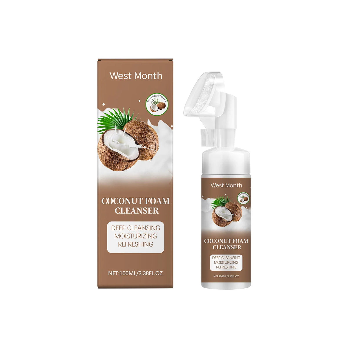 West&Month Brightening Foam Facial Cleanser 100ml Foam Facial Cleanser SWANS Coconut