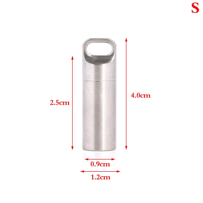 Mini Titanium Waterproof Capsule Pill Case – EDC Travel Capsule Pill Case SWANS as pic