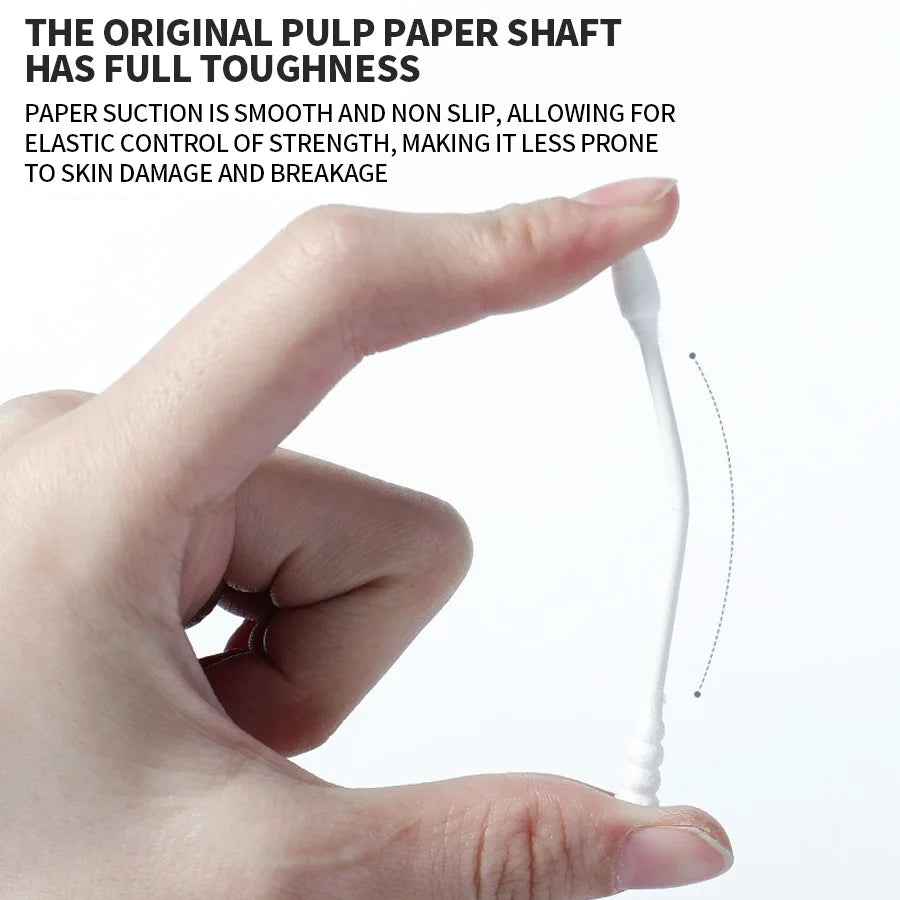 SWANS 200-Pack Double-Ended Cotton Swabs – Makeup & Cleaning Cotton Swabs SWANS