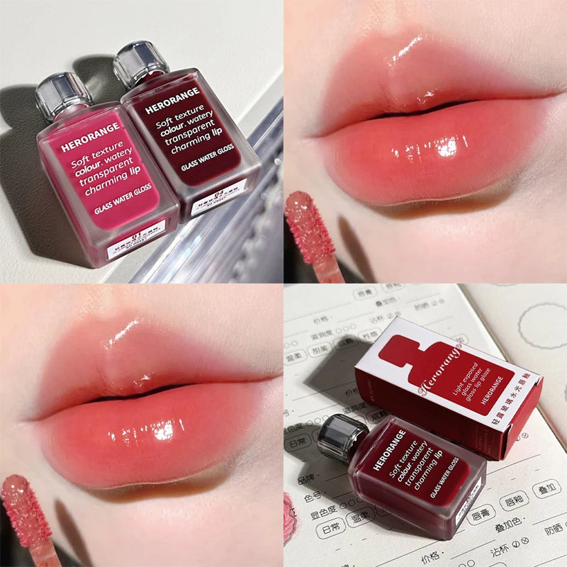 Water-Glow Mirror Lip Gloss – Hydrating Korean Lip Tint Mirror Lip Gloss SWANS 02