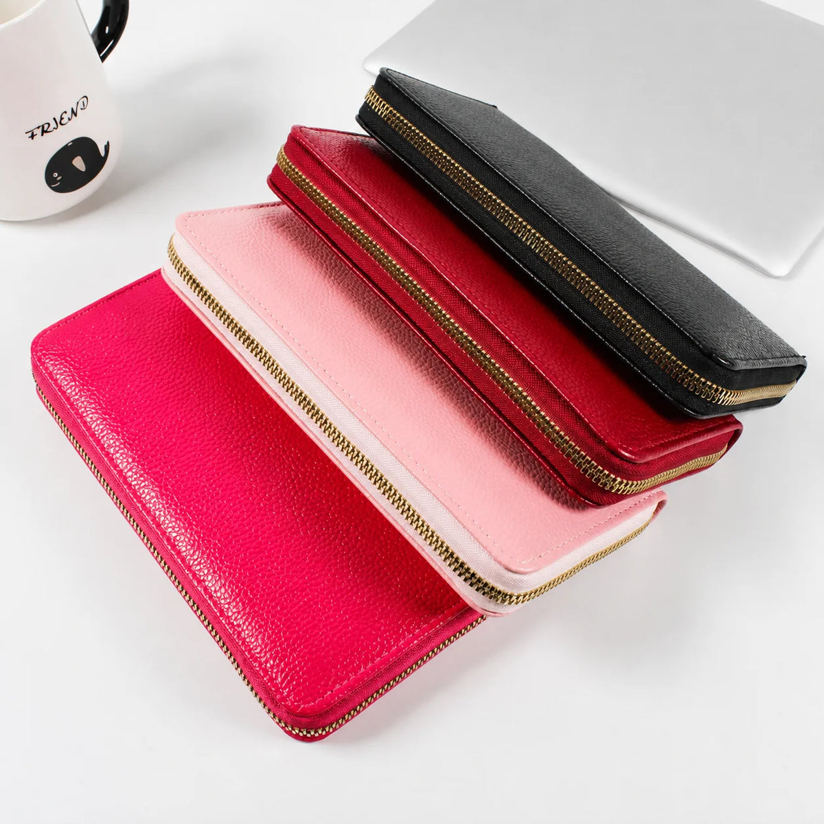 Women's PU Leather Long Wallet Clutch – Multi-Slot Organizer Women's Long Wallet SWANS
