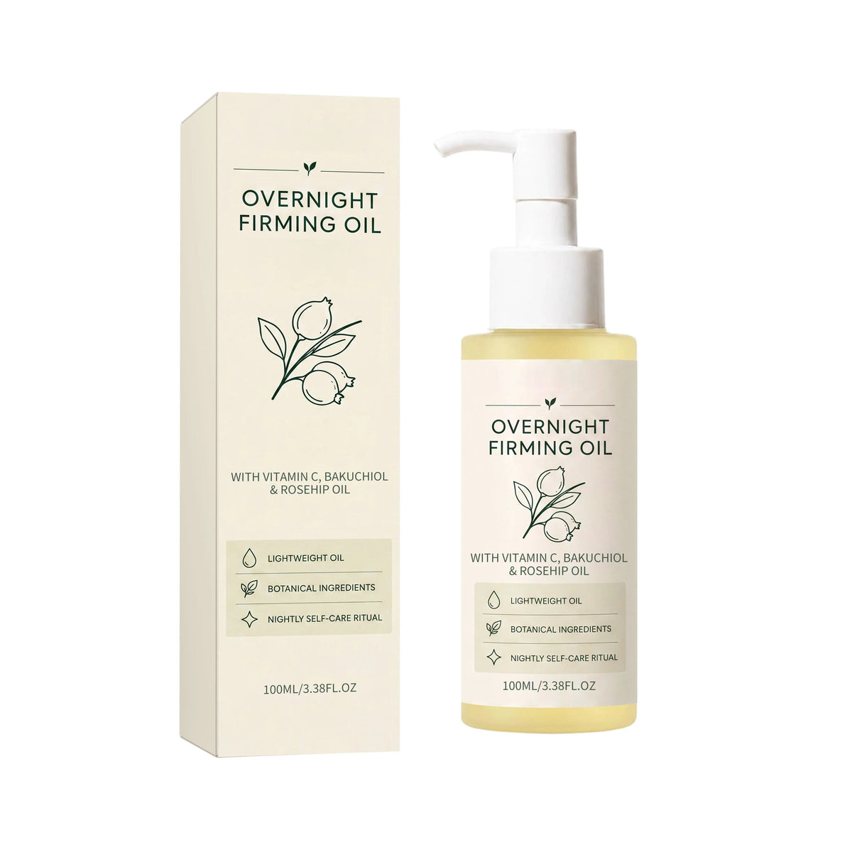 Overnight Firming Body Oil – Vitamin C, Bakuchiol & Rosehip Firming Body Oil SWANS 100ml Boxed