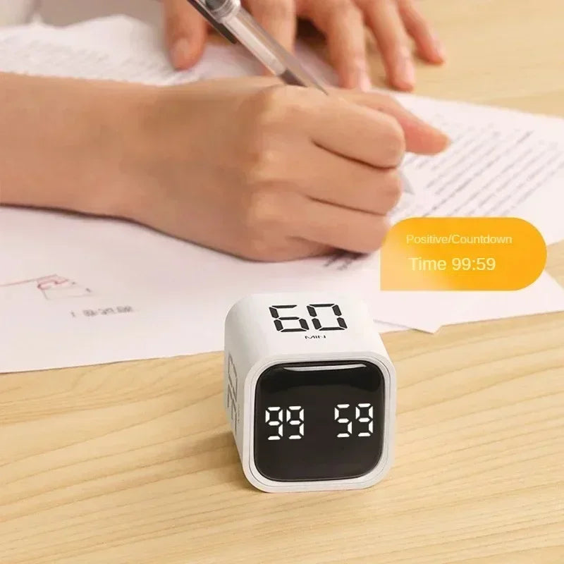 Mini Cube Timer – Gravity Sensor Flip LED Display, 4 Presets Cube Countdown Timer SWANS