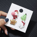 Christmas Brooch Set – Santa, Candy Cane & Reindeer Pins Christmas Brooch Set SWANS D-4pcs