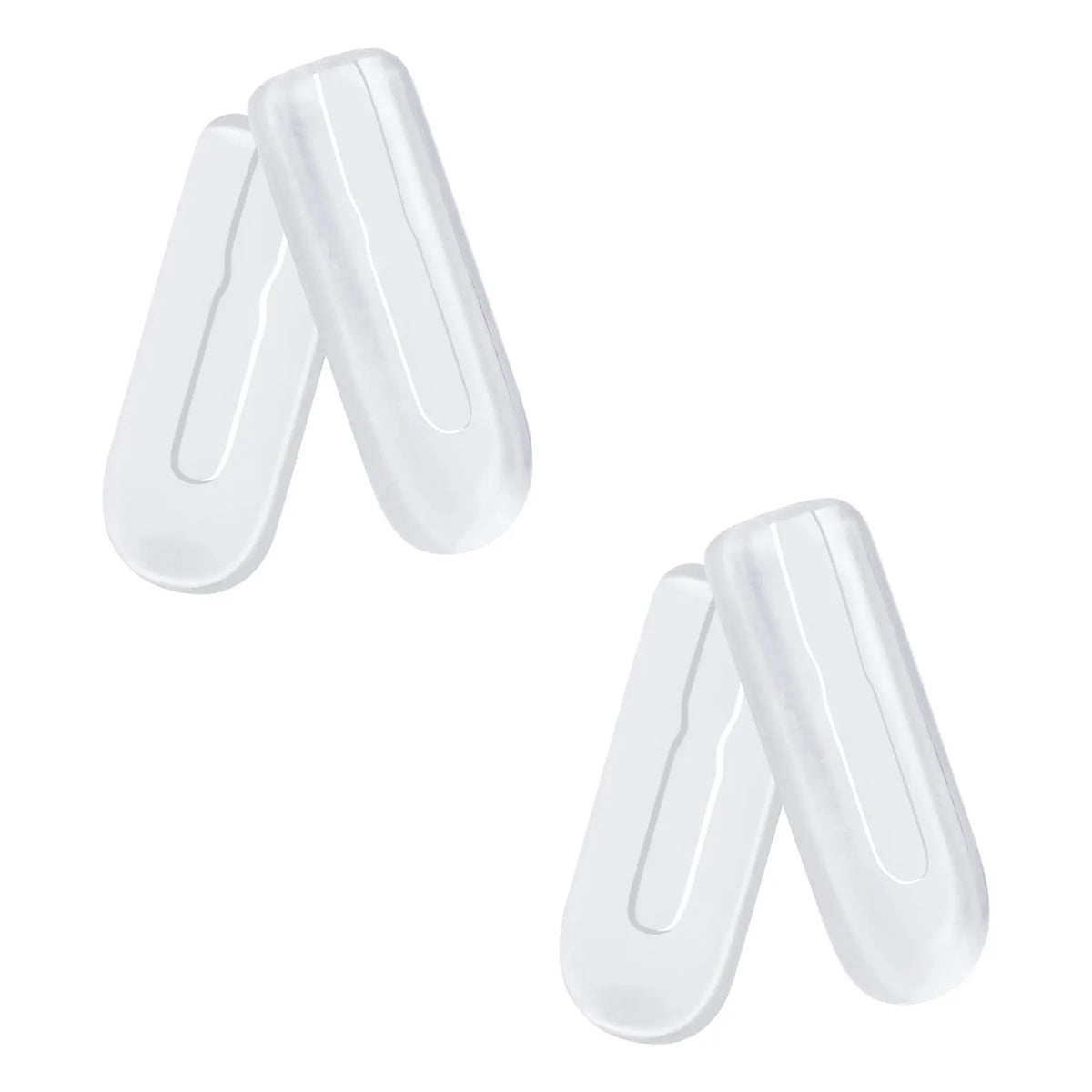 Silicone Push-In Nose Pads 12mm×5mm – Clear Anti-Slip Glasses Eyewear Accessories SWANS 2 Pairs