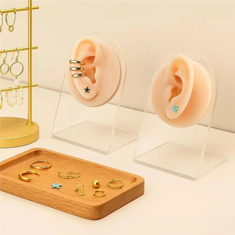 4-Pack Silicone Ear Models for Piercing Practice & Display Piercing Practice Model SWANS