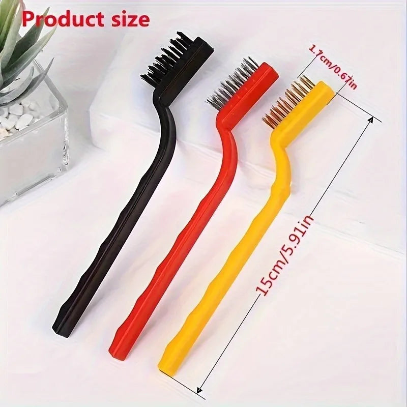 SWANS 3-Pack Wire Crack Cleaning Brush for Stove & Range Hood Kitchen Cleaning Brush SWANS