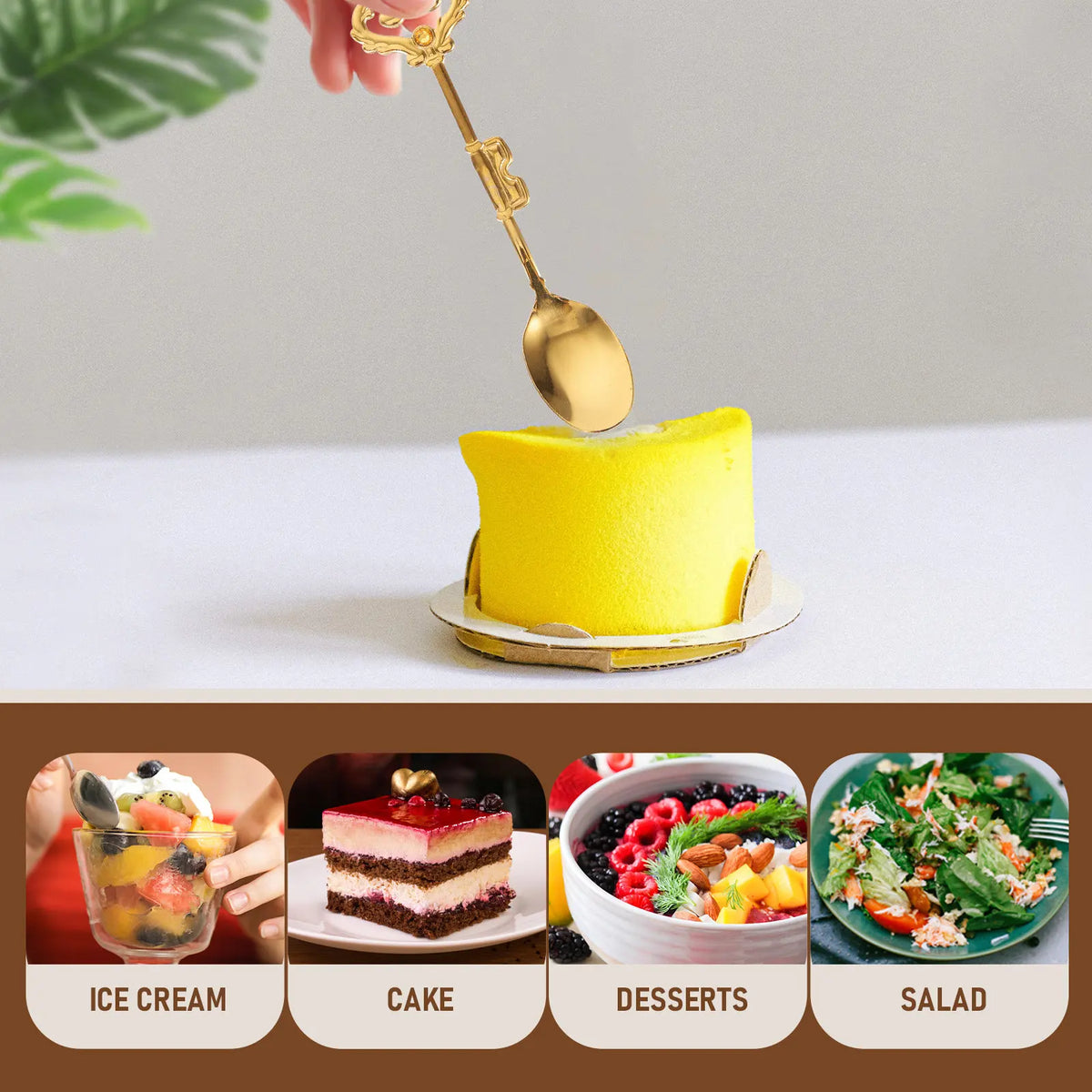 Stainless Steel Dessert Spoon – Ice Cream, Coffee & Soup Dessert Spoon SWANS