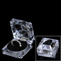 Acrylic Crystal Ring Box – Clear Jewelry Display & Gift Case Jewelry Storage Box SWANS Black 4.5x4.5x4.5cm China Mainland