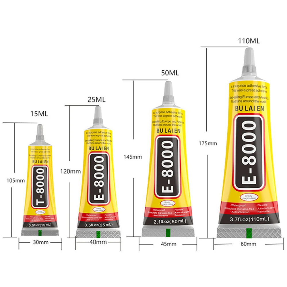 E8000 Super Strong Multi-Purpose Liquid Glue 15–110ml Multipurpose Craft Adhesive SWANS