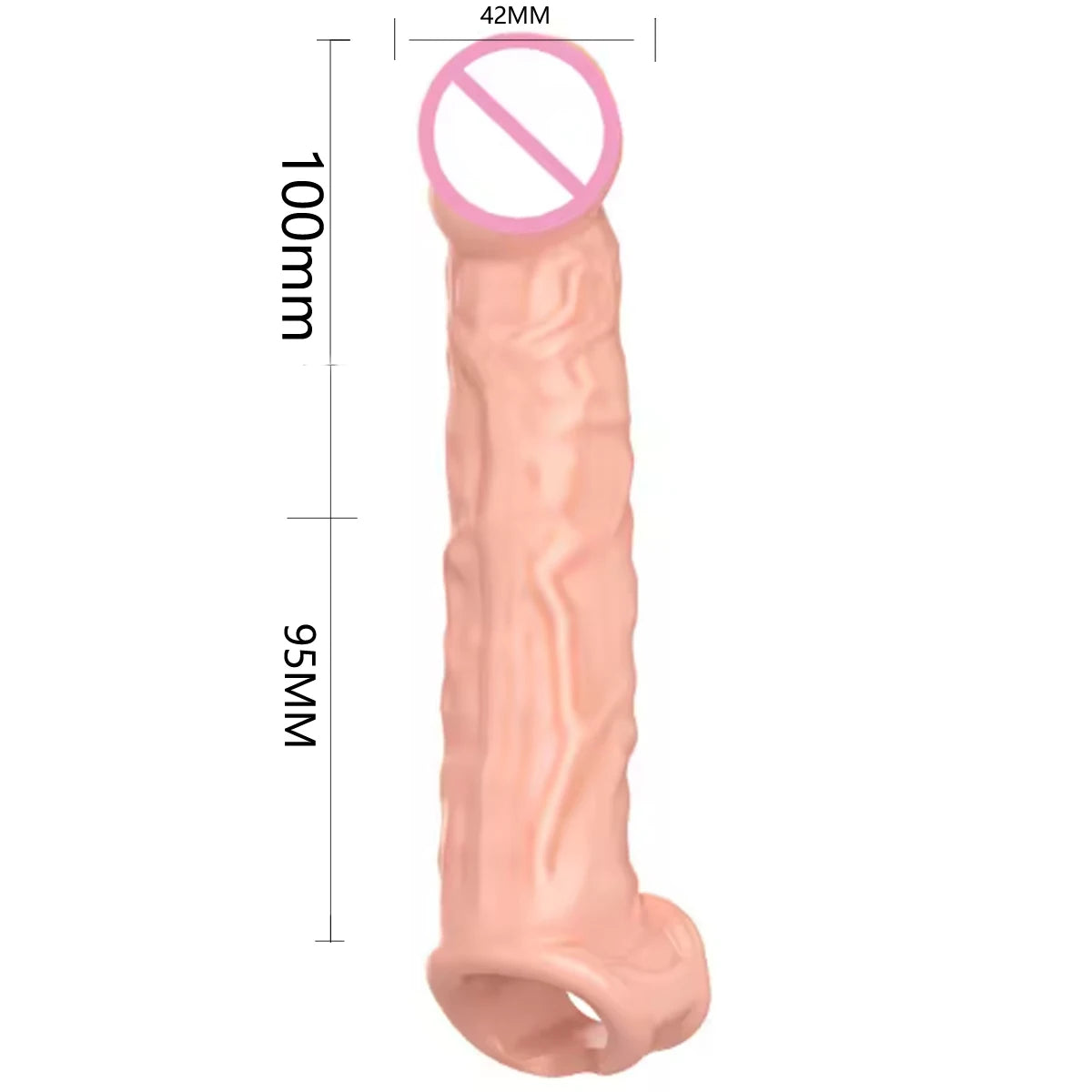 Textured Penis Sleeve TPE G-Spot Stimulating Intimacy Enhancer Intimacy Sleeve SWANS DGP