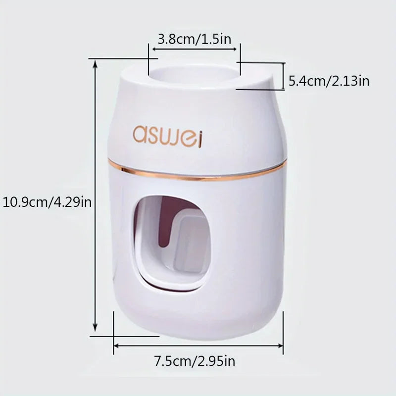 SWANS No-Drill Wall-Mounted Toothpaste Dispenser & Holder Toothpaste Dispenser SWANS