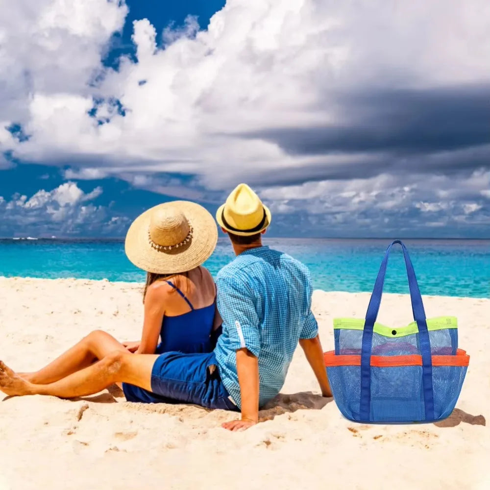SWANS Mesh Beach Tote Bag – Foldable Quick-Dry Large Capacity Mesh Beach Tote Bag SWANS