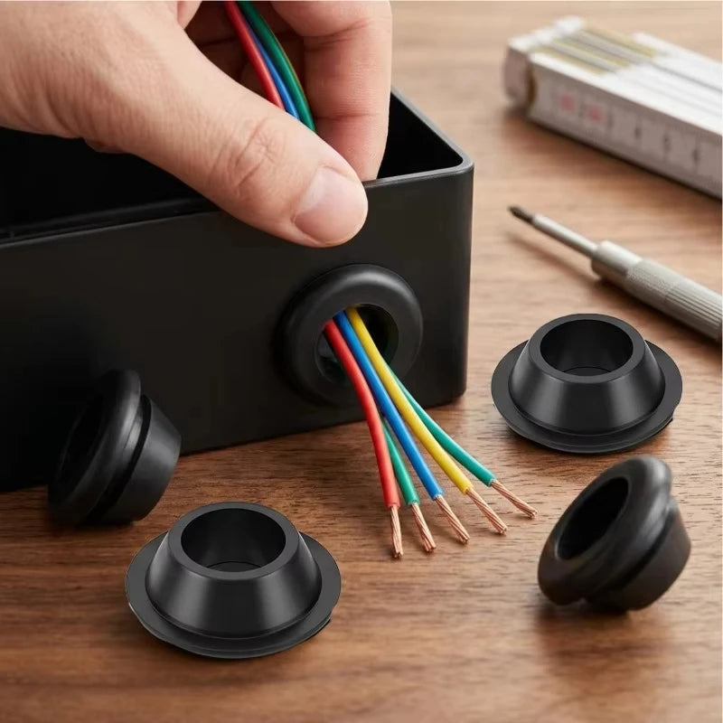 70-Piece Rubber Grommet Kit – Cable Wire Protector & Hole Seal Rubber Grommet Kit SWANS