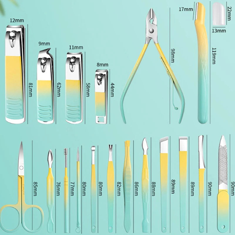KuZHEN Manicure & Pedicure Set – Stainless Steel Nail Kit Manicure Pedicure Set SWANS